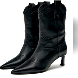 Zara Black Ankle Boots
